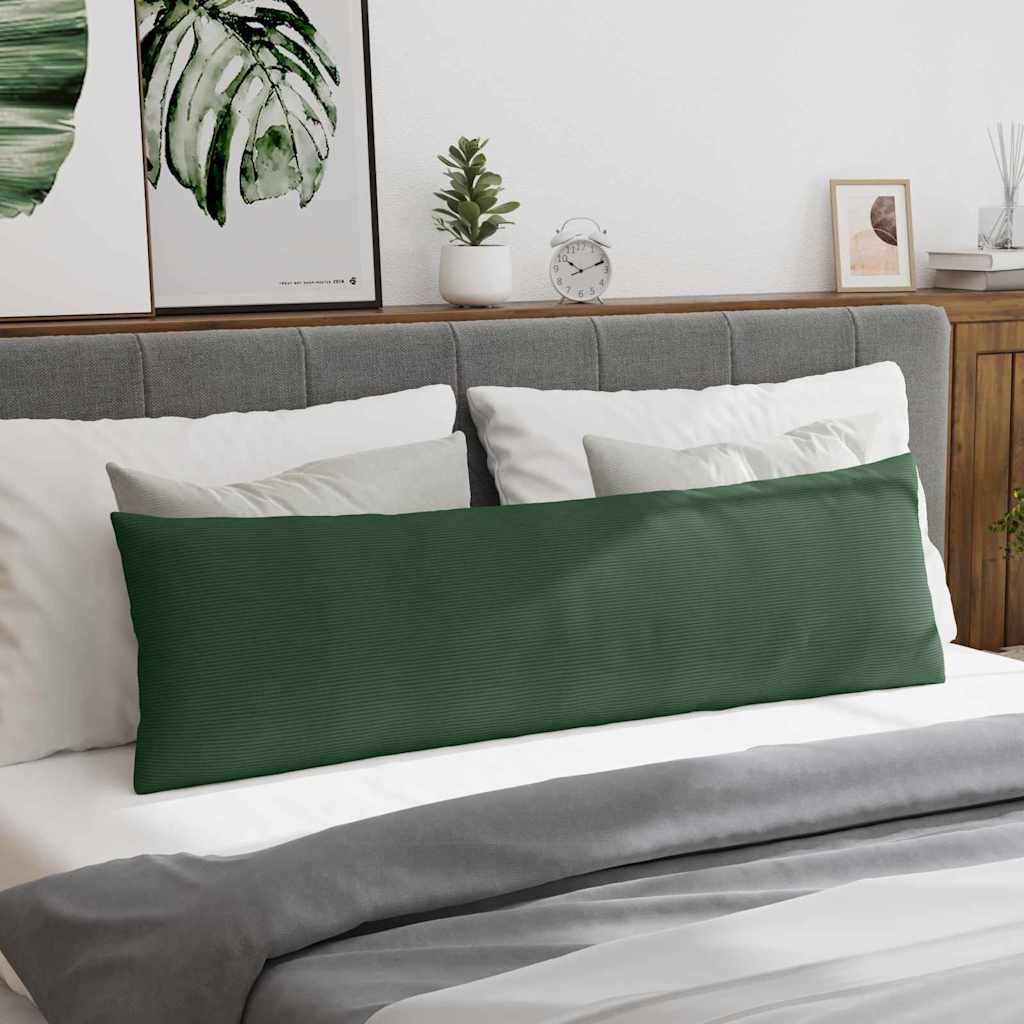 Coussins de canapé 2 pièces vert foncé 145 x 40 cm Velours côtelé