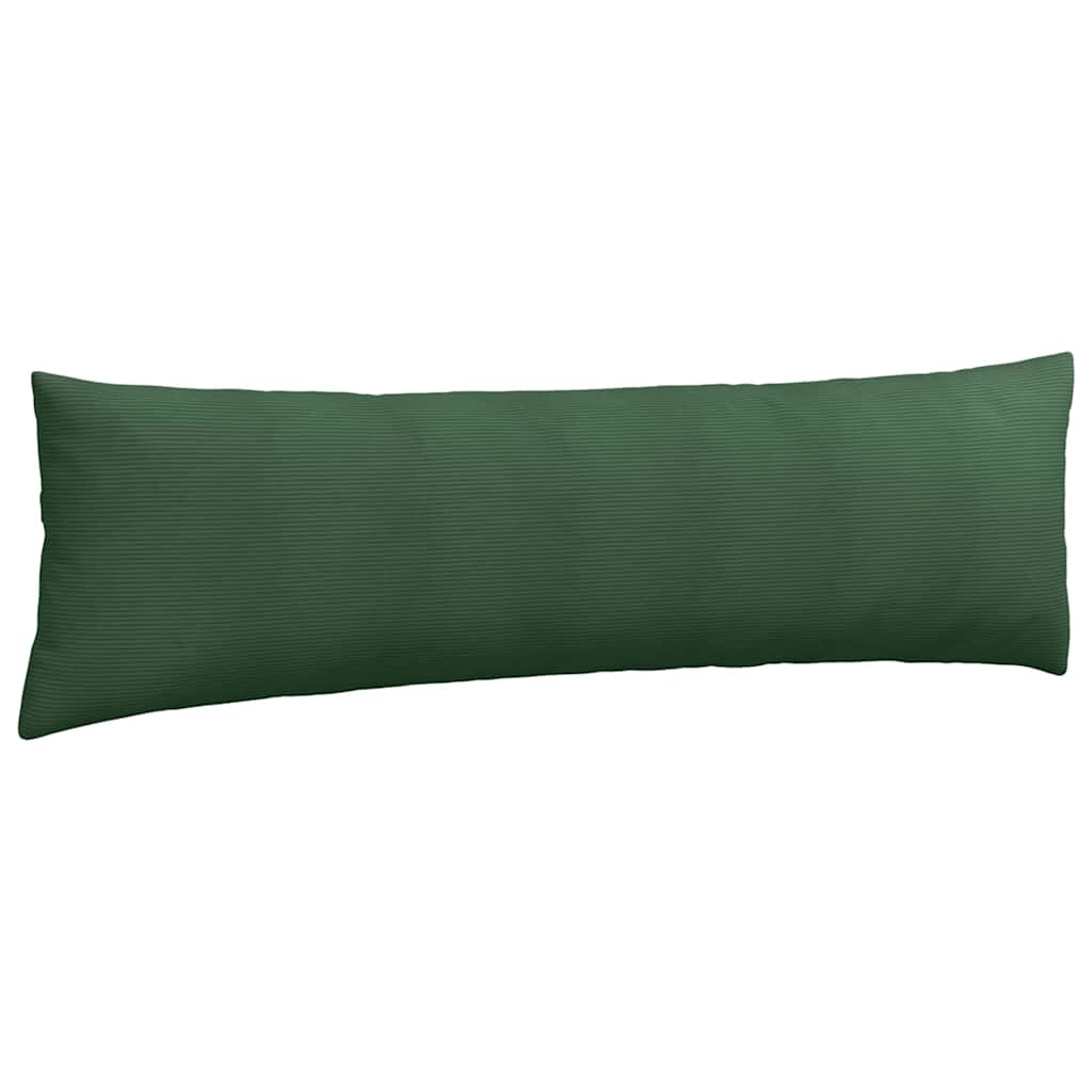 Coussins de canapé 2 pièces vert foncé 145 x 40 cm Velours côtelé