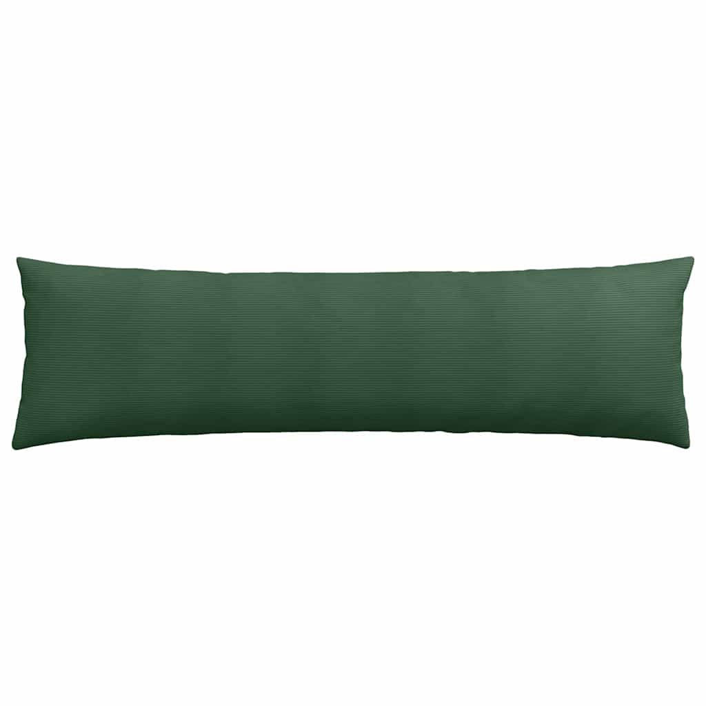 Coussins de canapé 2 pièces vert foncé 145 x 40 cm Velours côtelé