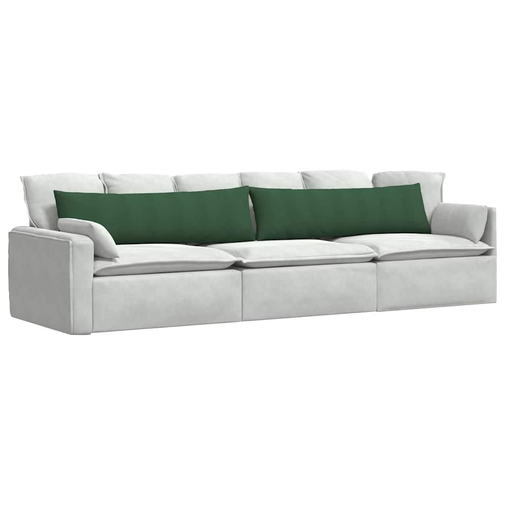 Coussins de canapé 2 pièces vert foncé 145 x 40 cm Velours côtelé