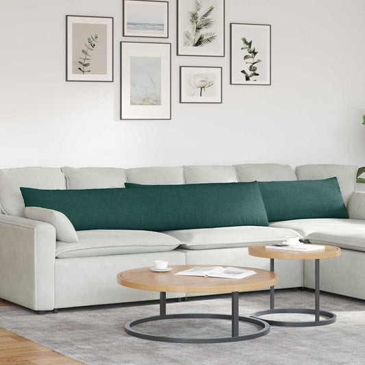 Sofakissen 2 pcs Dunkelgrün 200 x 40 cm Stoff