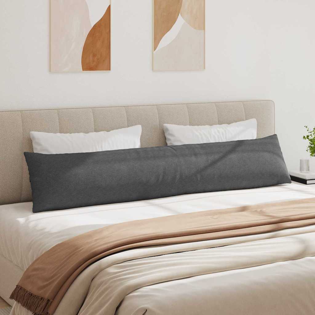 Coussins de canapé 2 pièces gris foncé 200 x 40 cm Velours côtelé