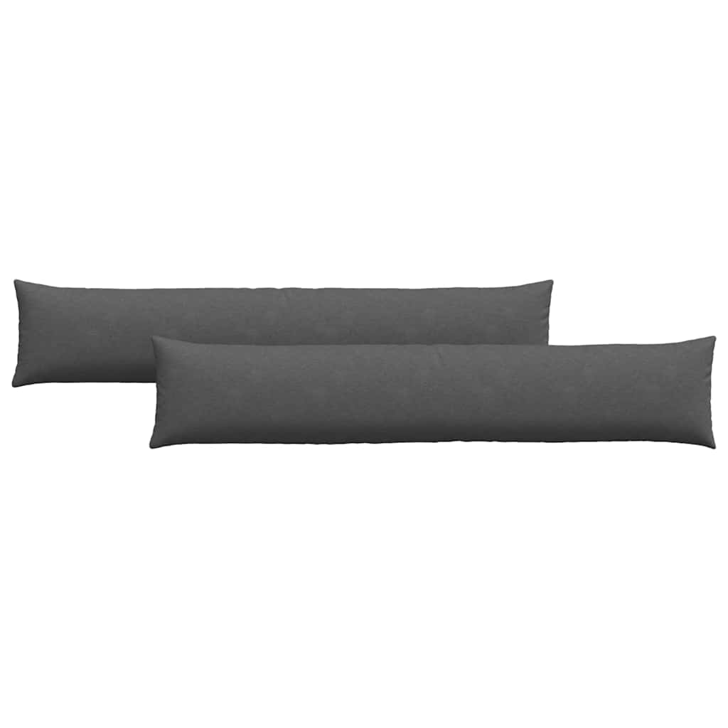 Coussins de canapé 2 pièces gris foncé 200 x 40 cm Velours côtelé