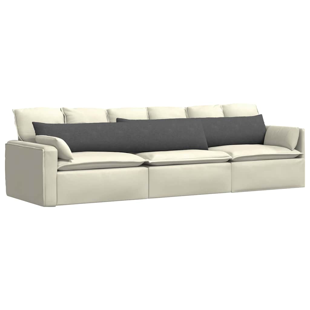 Coussins de canapé 2 pièces gris foncé 200 x 40 cm Velours côtelé