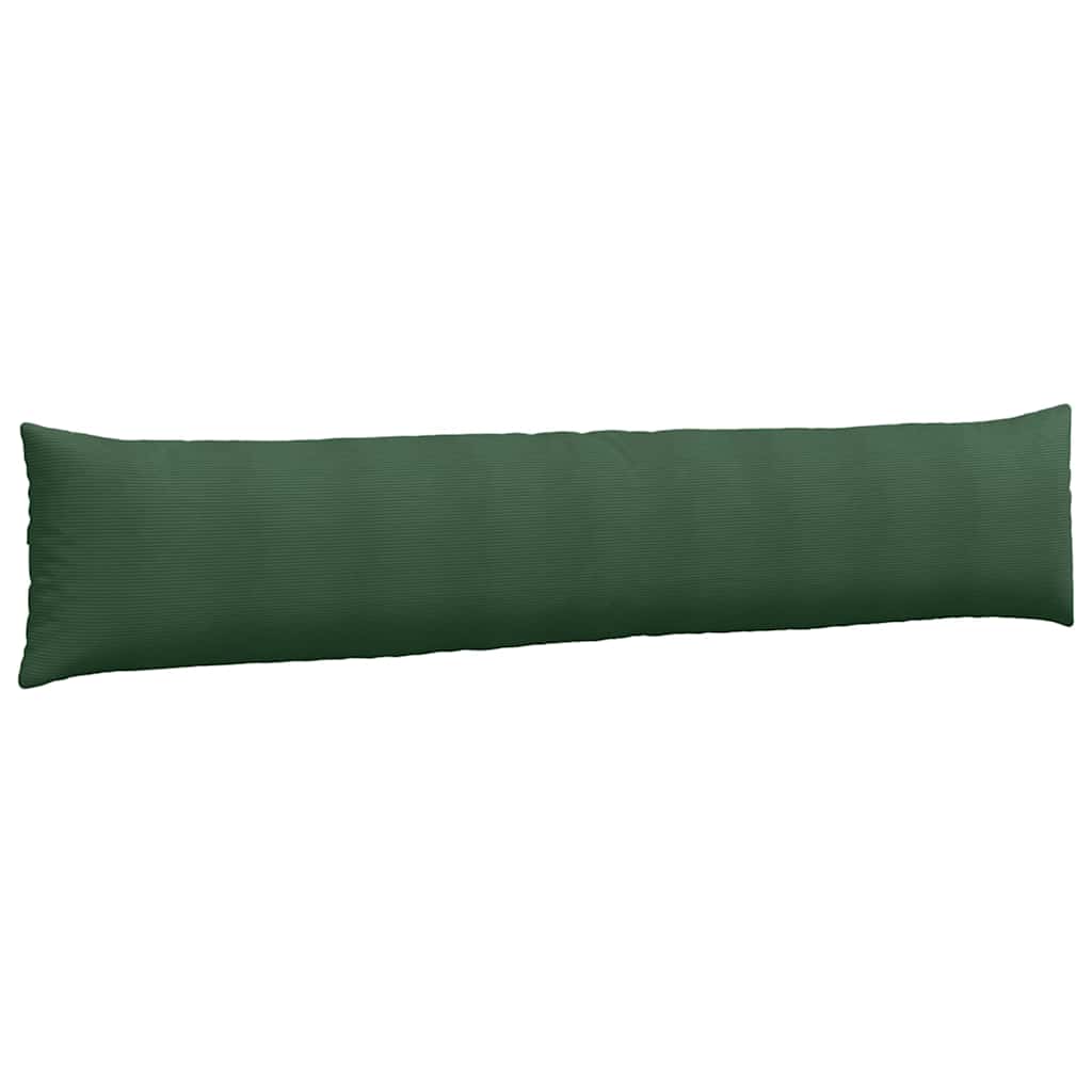 Coussins de canapé 2 pièces vert foncé 200 x 40 cm tissu côtelé