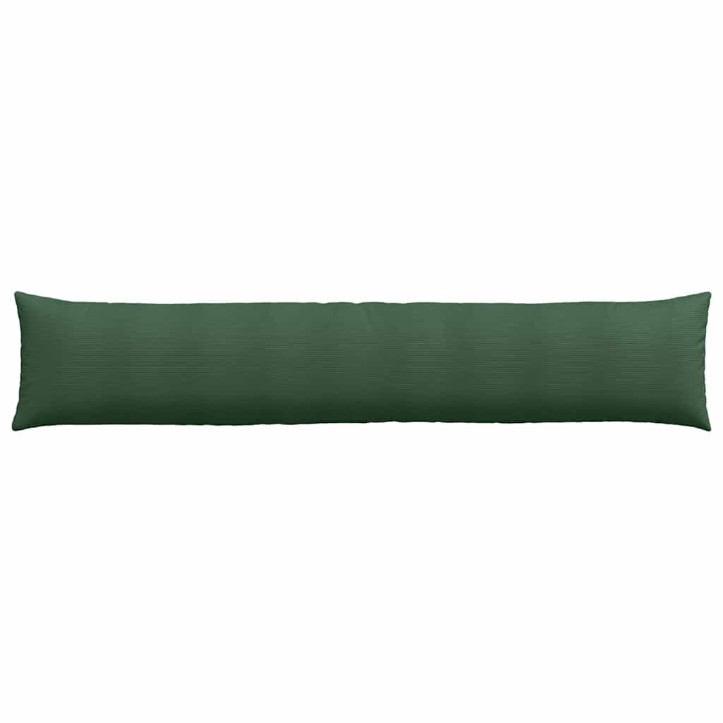 Coussins de canapé 2 pièces vert foncé 200 x 40 cm tissu côtelé