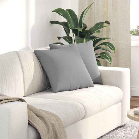 Sofakissen 2 pcs Wolkengrau 45 x 45 cm Stoff