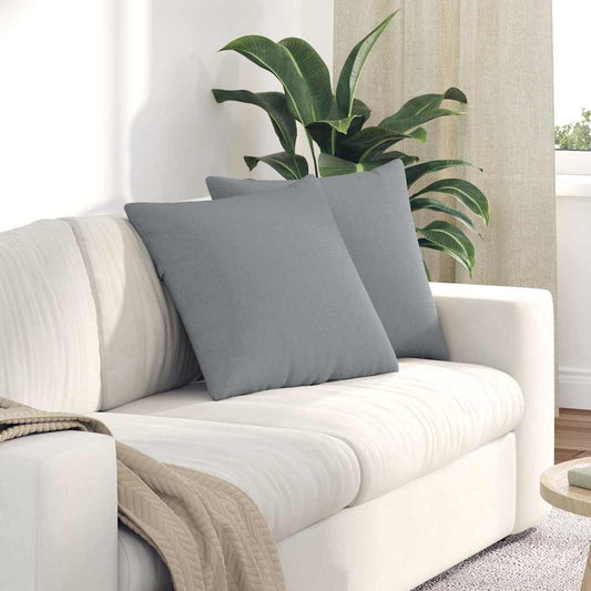 Coussins de canapé 2 pièces Gris clair 50 x 50 cm Tissu