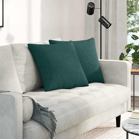 Coussins de canapé 2 pcs Vert foncé 50 x 50 cm Tissu