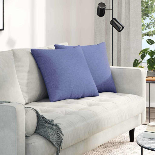 Coussins de canapé 2 pcs Jean bleu 50 x 50 cm Tissu
