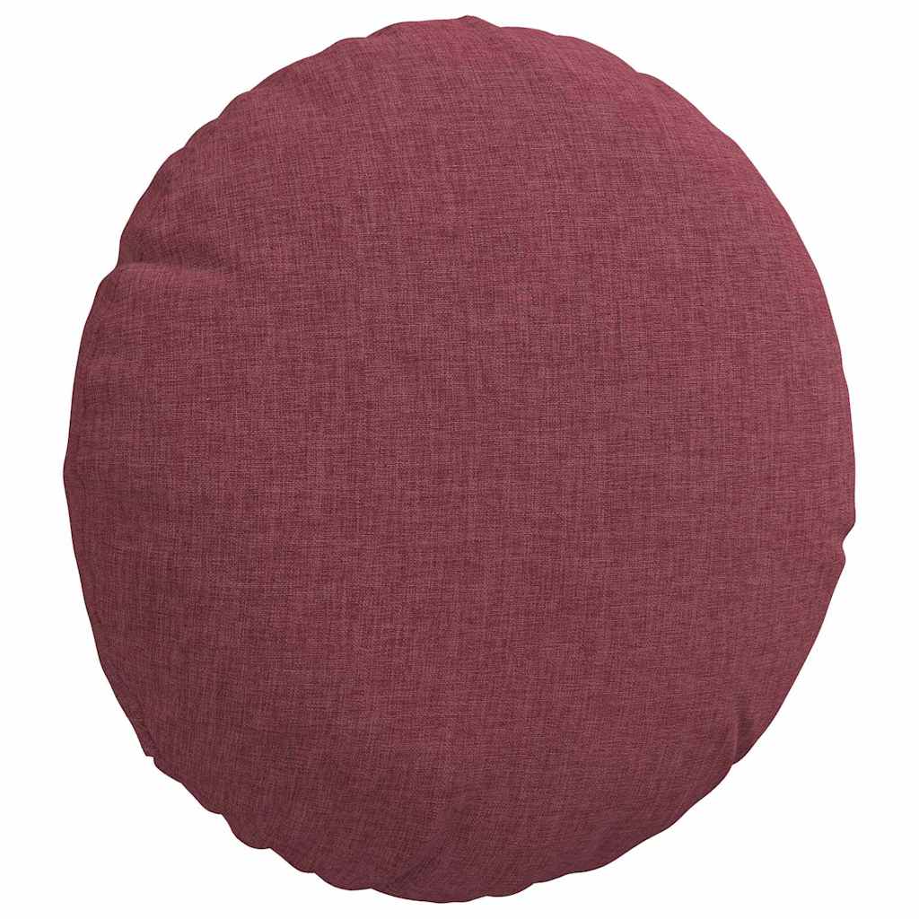 Seat cushions 2 pcs Wine red Ø30 x 13 cm Fabric