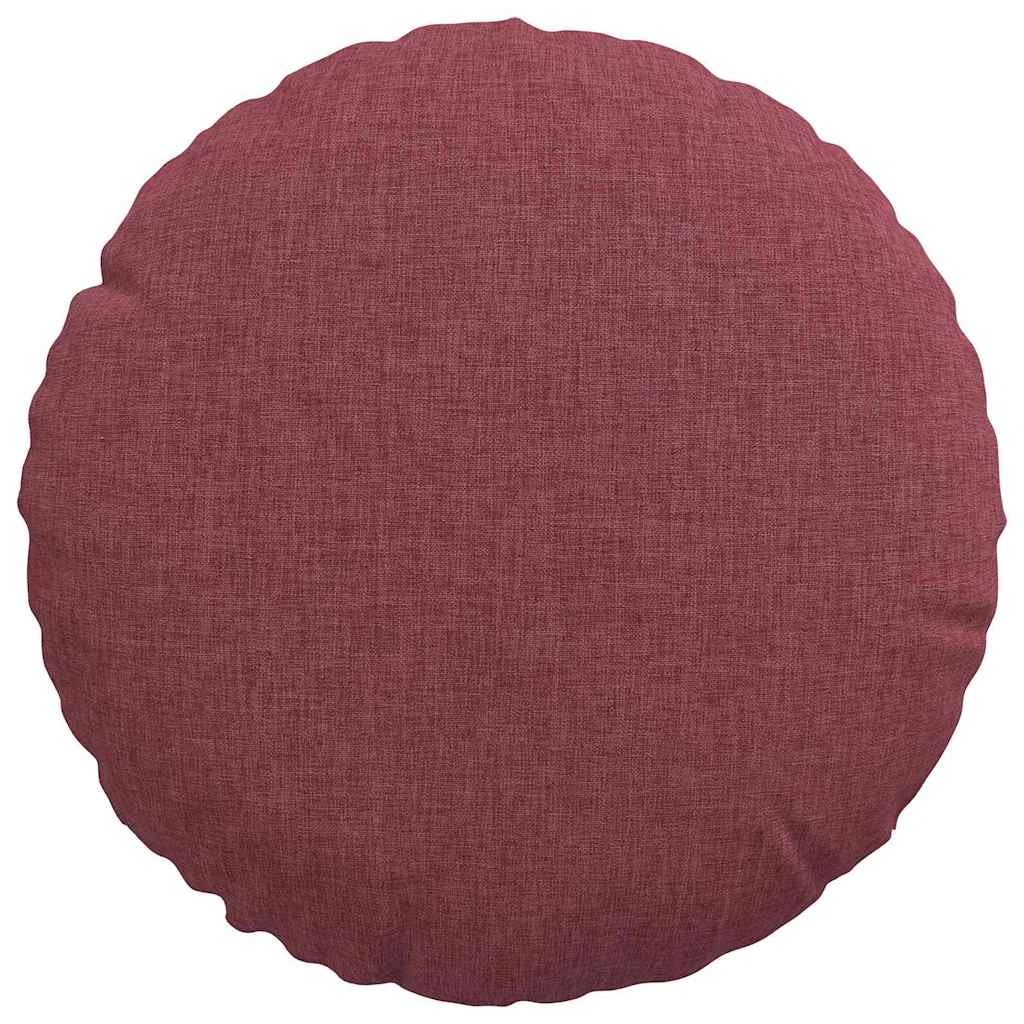 Seat cushions 2 pcs Wine red Ø30 x 13 cm Fabric