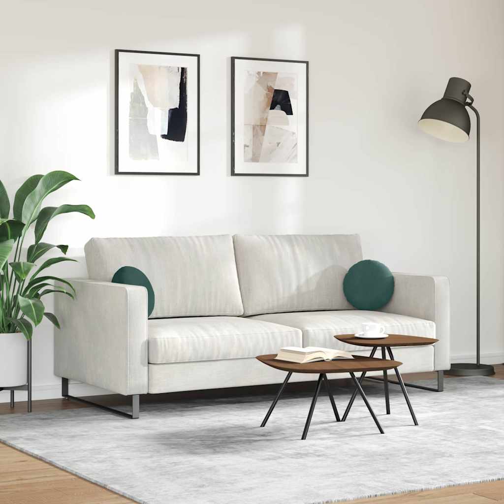 Coussins de chaise 2 pièces vert foncé Ø 30 x 13 cm velours