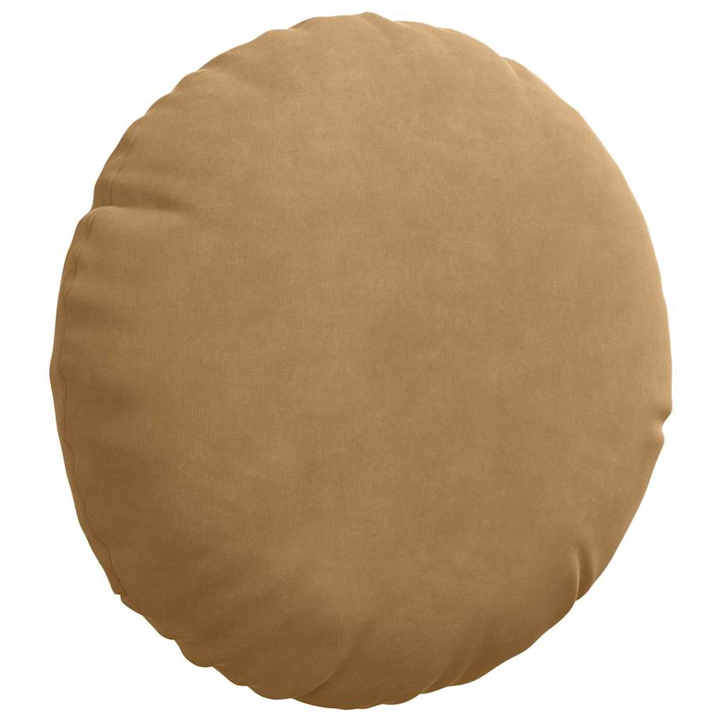 Seat Cushions 2 Pieces Brown Ø 30 x 13 cm Velvet