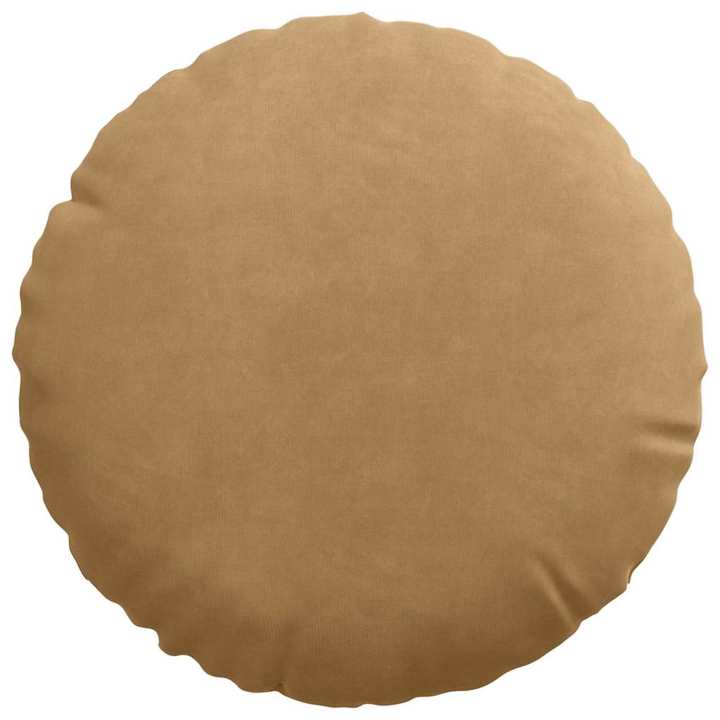 Seat Cushions 2 Pieces Brown Ø 30 x 13 cm Velvet