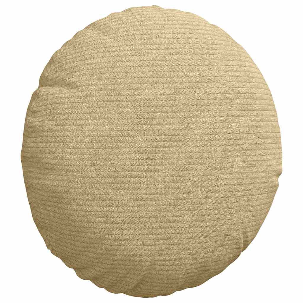 Coussins d'assise 2 pcs Gris-vert Ø 30 cm Tissu côtelé