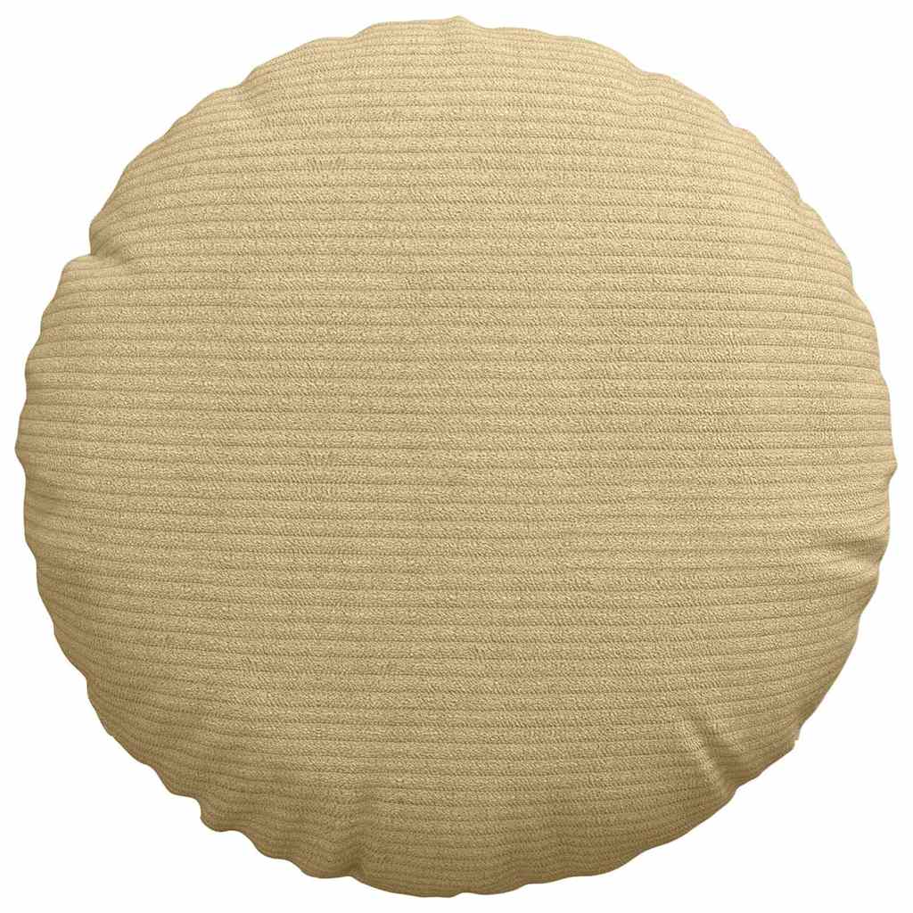 Coussins d'assise 2 pcs Gris-vert Ø 30 cm Tissu côtelé