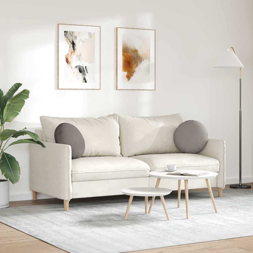 Coussins d'assise 2 pcs Taupe Ø40 x 13 cm Tissu