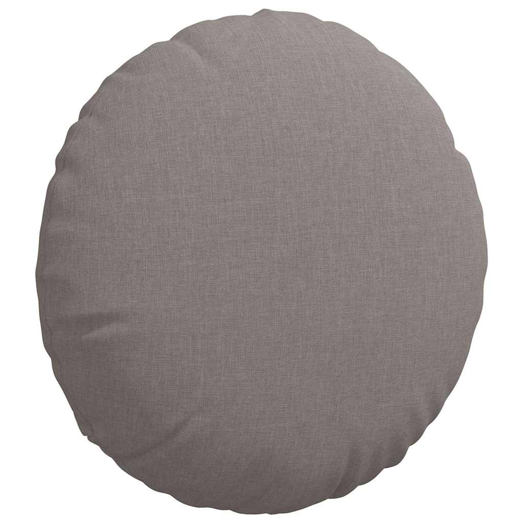 Coussins d'assise 2 pcs Taupe Ø40 x 13 cm Tissu