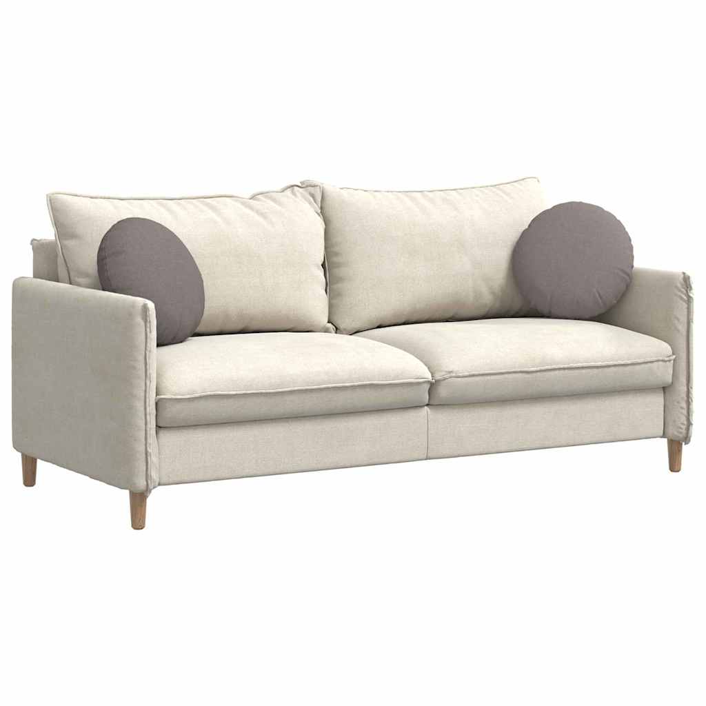 Coussins d'assise 2 pcs Taupe Ø40 x 13 cm Tissu