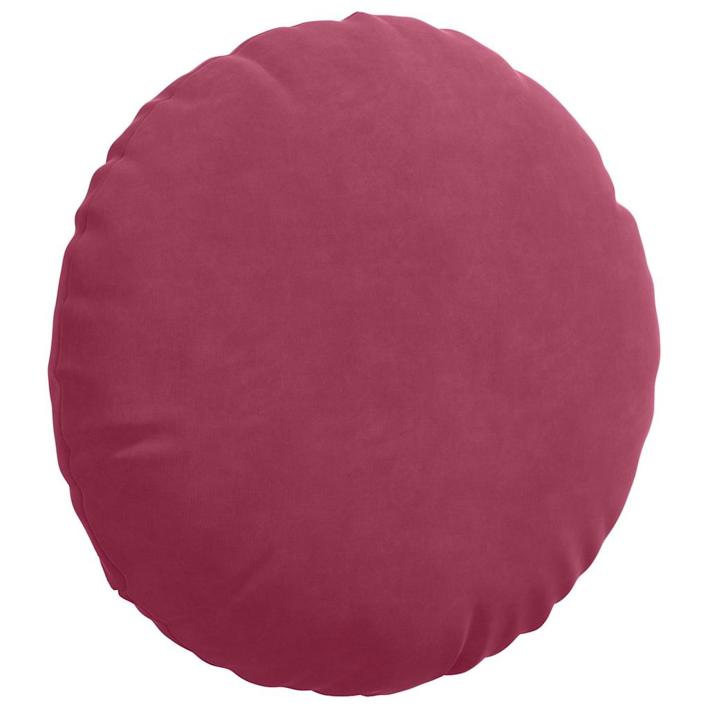 Coussins de chaise 2 pièces Lie de vin Ø 40 x 13 cm Velours