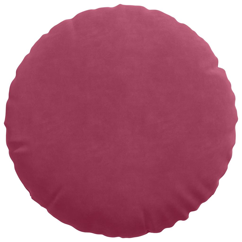 Coussins de chaise 2 pièces Lie de vin Ø 40 x 13 cm Velours