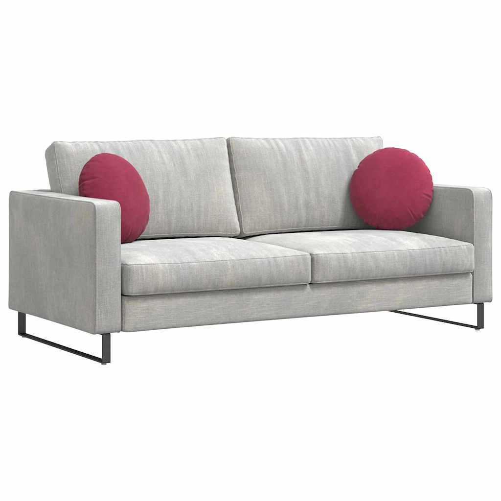 Coussins de chaise 2 pièces Lie de vin Ø 40 x 13 cm Velours