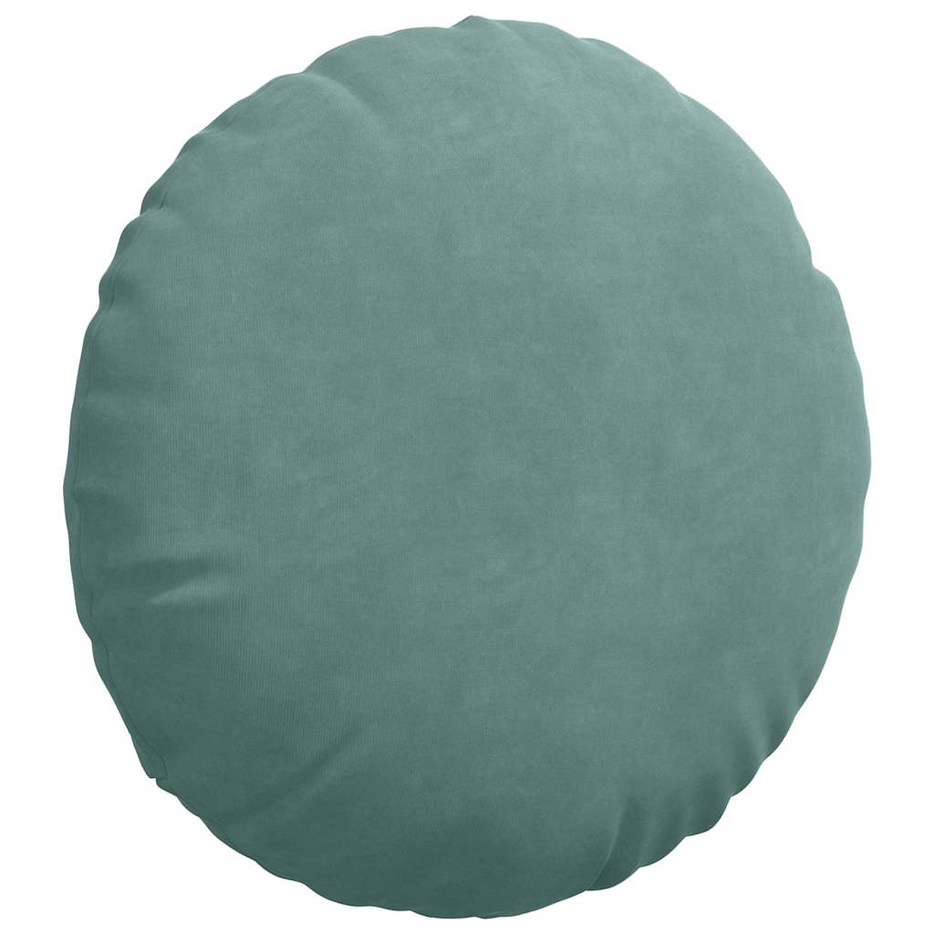 Coussins de chaise 2 pièces vert mer Ø 40 x 13 cm velours