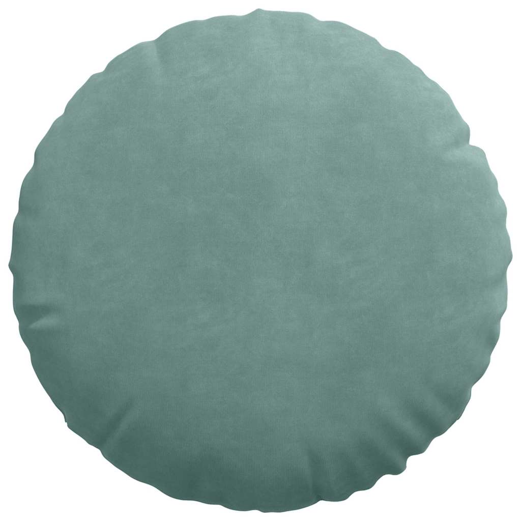 Coussins de chaise 2 pièces vert mer Ø 40 x 13 cm velours