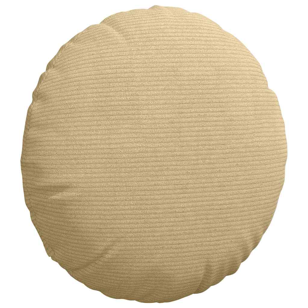 Coussins d'assise 2 pcs Gris-vert Ø 40 cm Velours côtelé