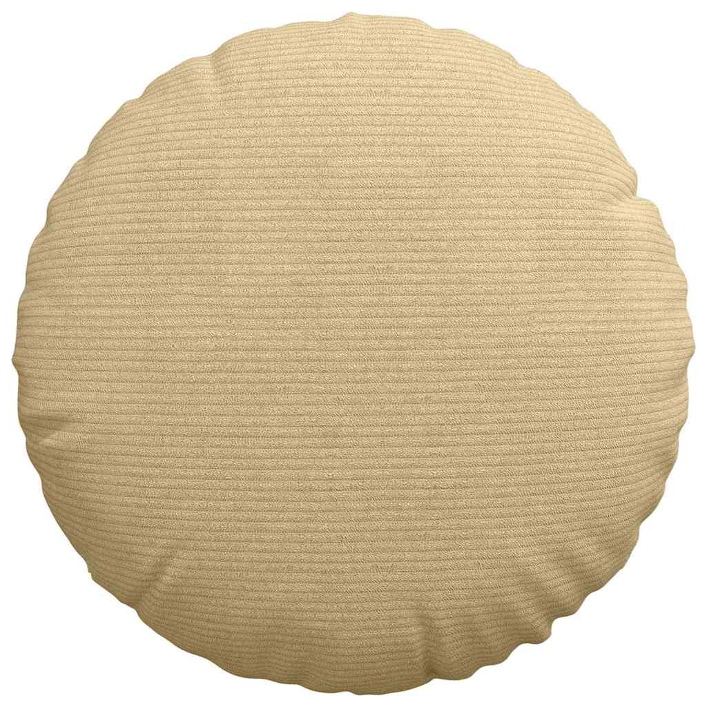 Coussins d'assise 2 pcs Gris-vert Ø 40 cm Velours côtelé