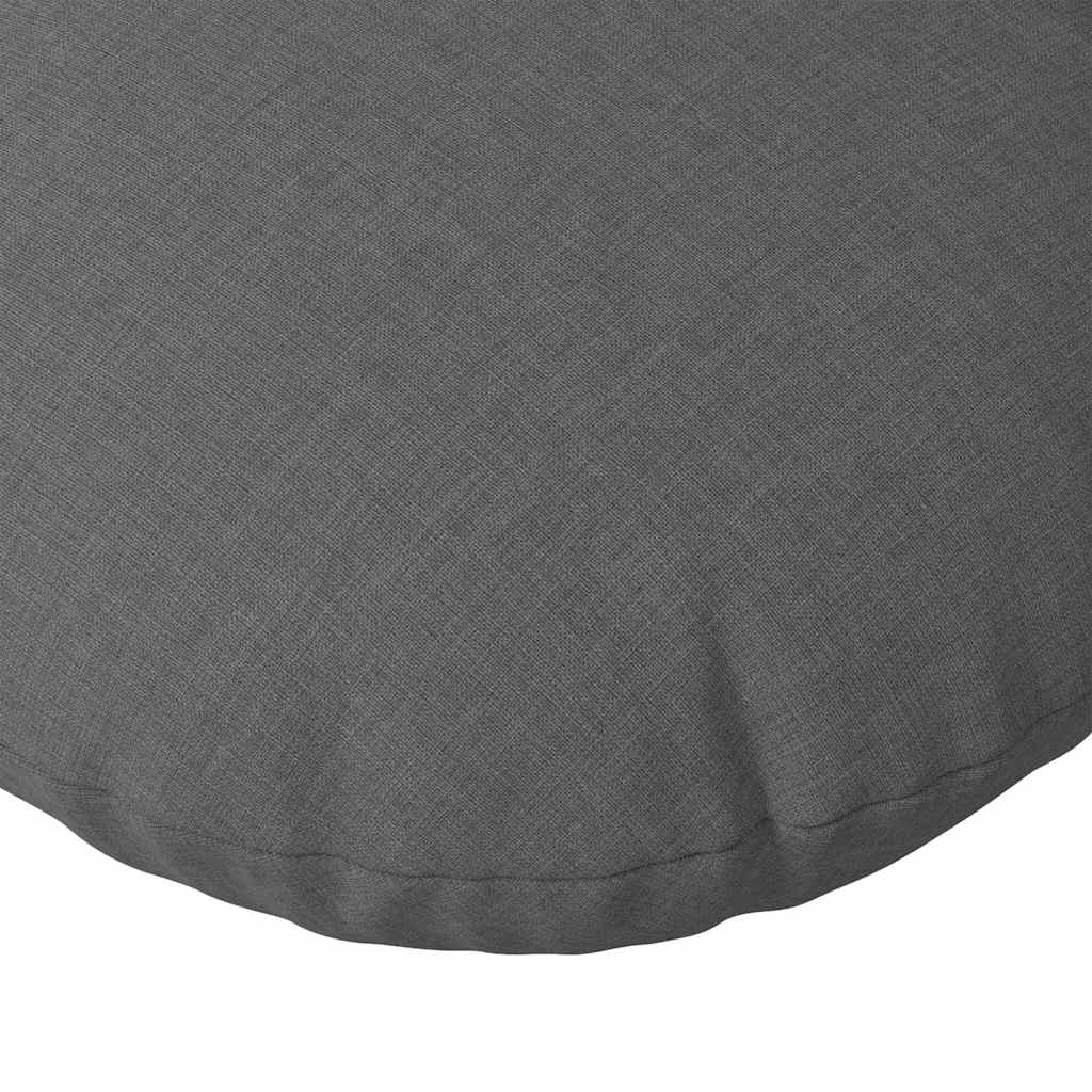 Seat Cushions 2 pcs Dark Gray Ø50 x 19 cm Fabric