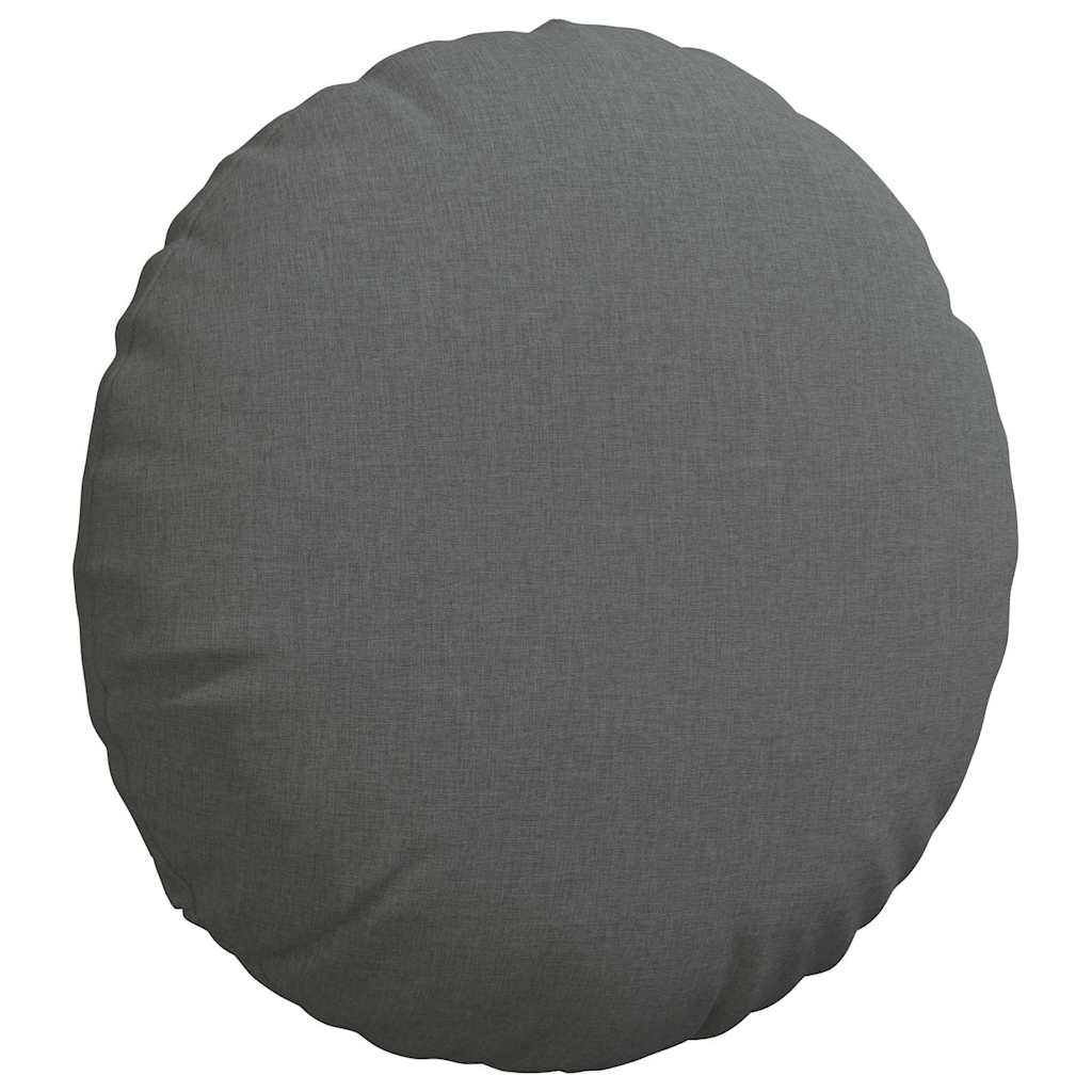 Seat Cushions 2 pcs Dark Gray Ø50 x 19 cm Fabric