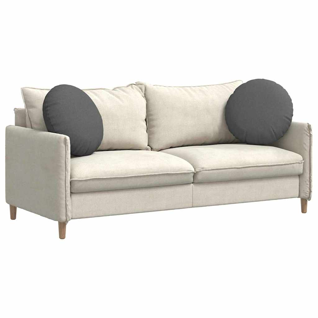 Seat Cushions 2 pcs Dark Gray Ø50 x 19 cm Fabric