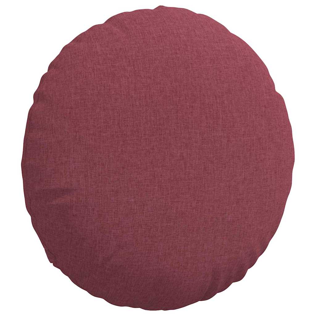 Seat Cushions 2 pcs Wine Red Ø50 x 19 cm Fabric