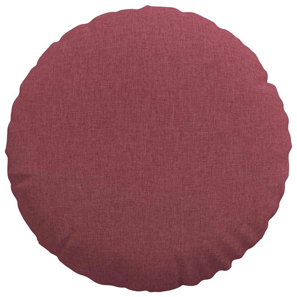 Seat Cushions 2 pcs Wine Red Ø50 x 19 cm Fabric