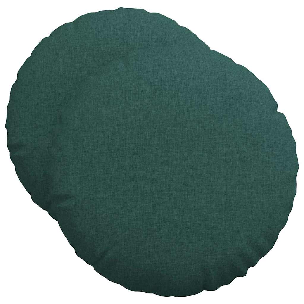 Sitzkissen 2 pcs Dunkelgrün Ø50 x 19 cm Stoff