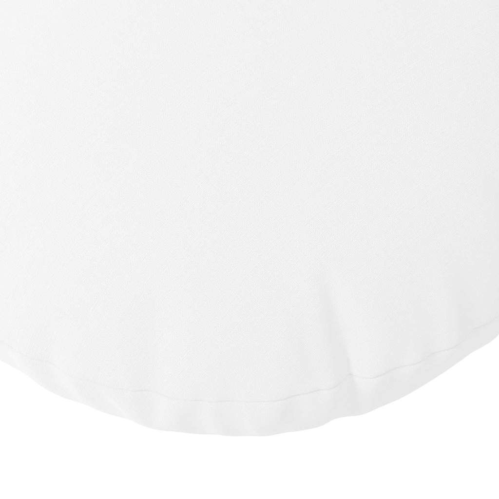 Seat Cushion 2 pcs White Ø50 x 19 cm Fabric