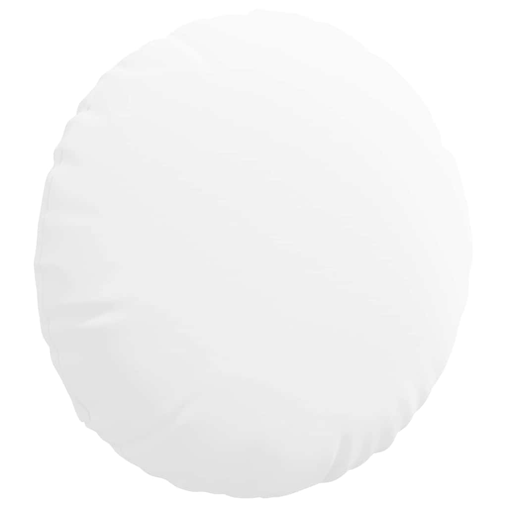 Seat Cushion 2 pcs White Ø50 x 19 cm Fabric