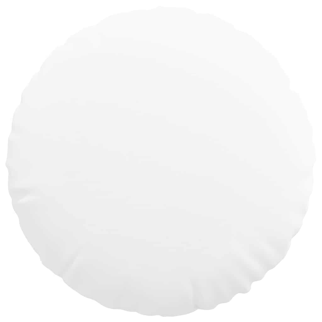 Seat Cushion 2 pcs White Ø50 x 19 cm Fabric