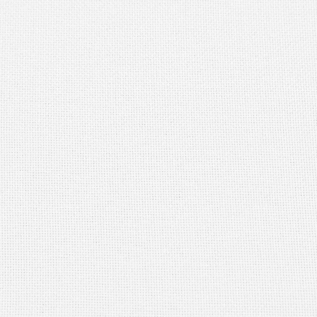 Seat Cushion 2 pcs White Ø50 x 19 cm Fabric