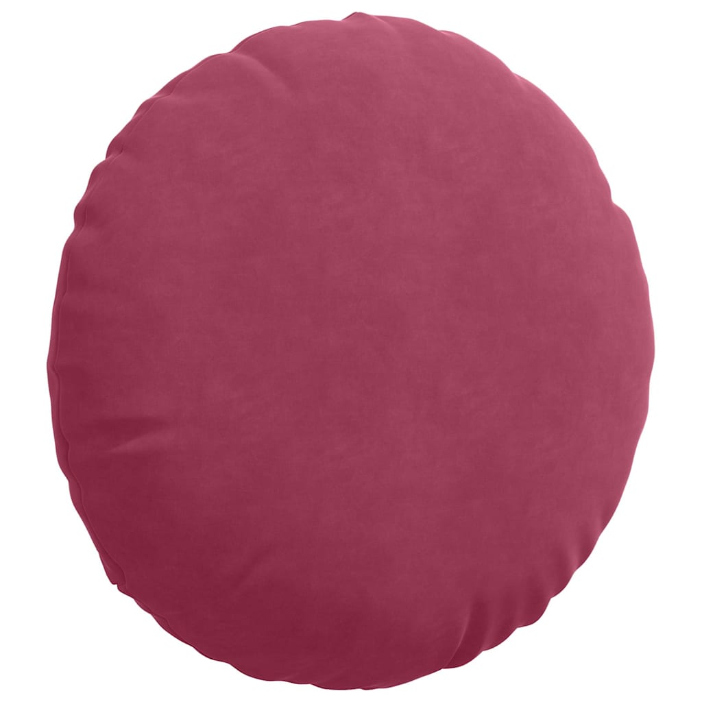 Coussins de chaise 2 pièces Lie de vin Ø 50 x 19 cm Velours