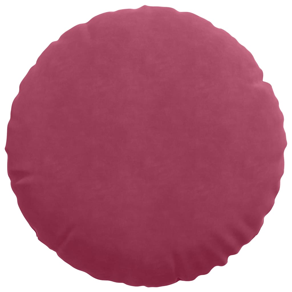 Coussins de chaise 2 pièces Lie de vin Ø 50 x 19 cm Velours