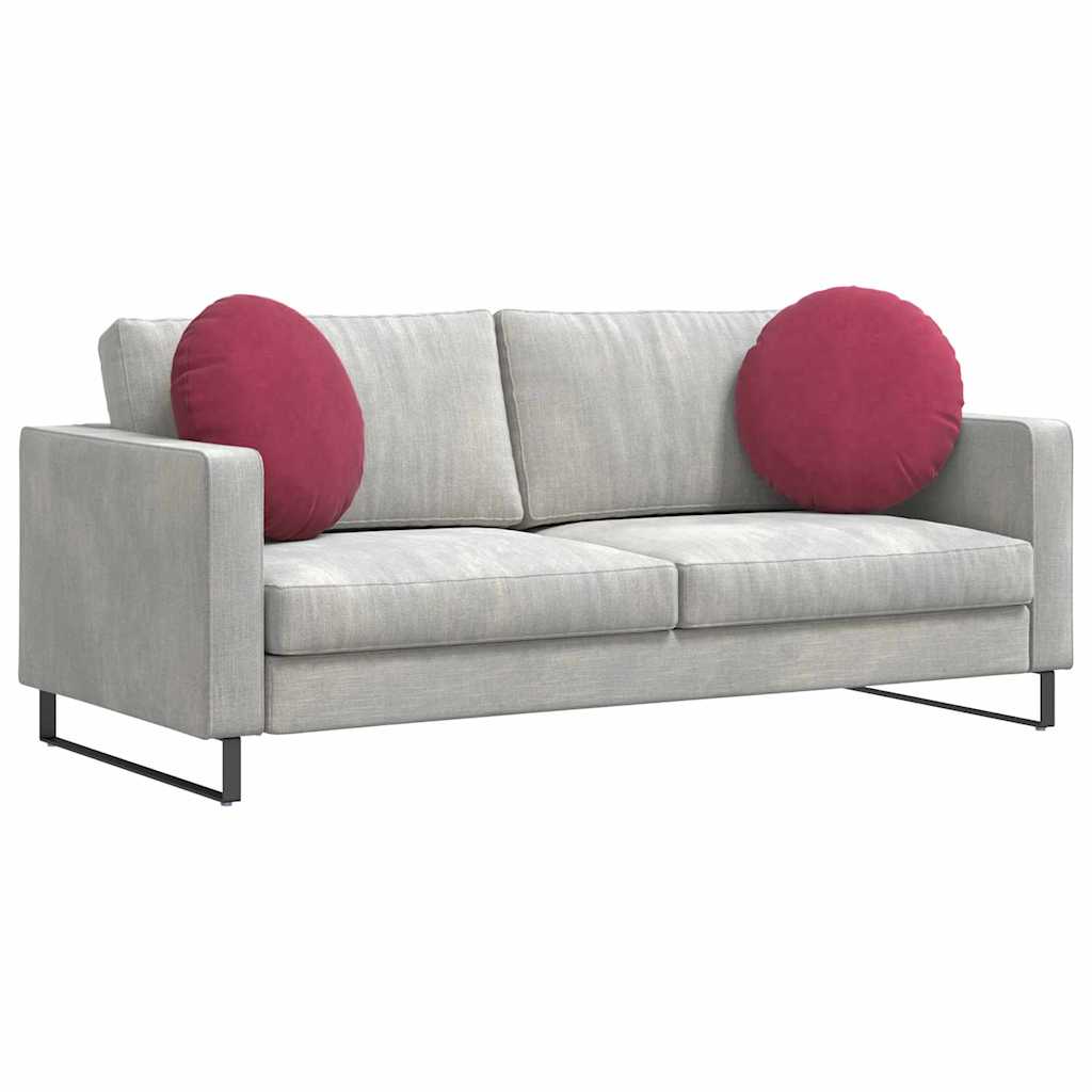 Coussins de chaise 2 pièces Lie de vin Ø 50 x 19 cm Velours