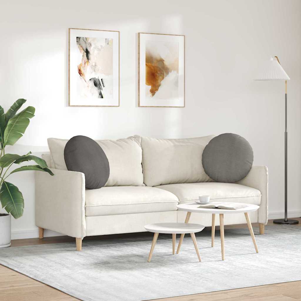 Coussins de chaise 2 pièces Gris clair Ø 50 cm Velours côtelé