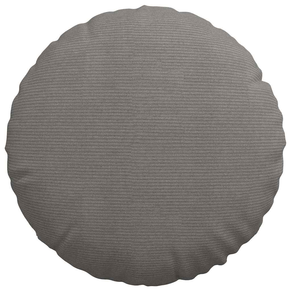Coussins de chaise 2 pièces Gris clair Ø 50 cm Velours côtelé