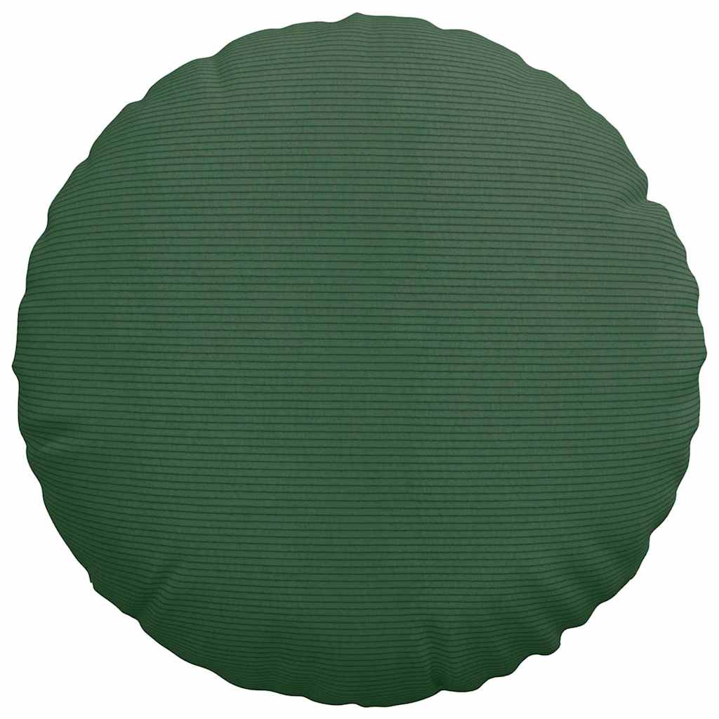 Sitzkissen 2 pcs Dunkelgrün Ø 50 cm Cordstoff