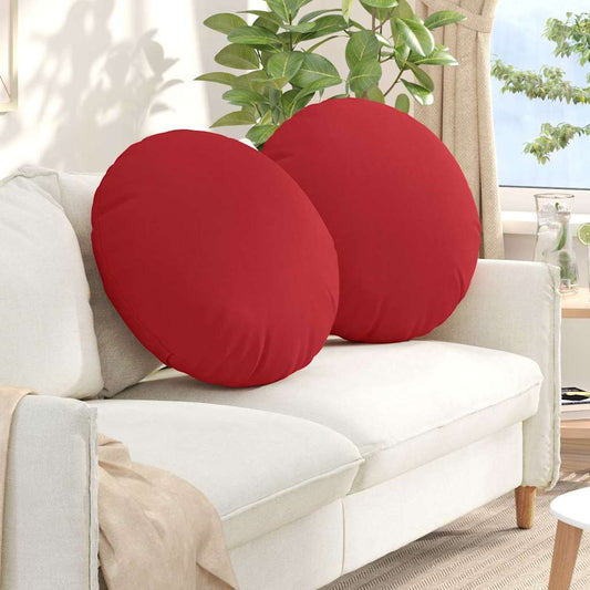 Sitzkissen 2 pcs Rot Ø60 x 21 cm Stoff