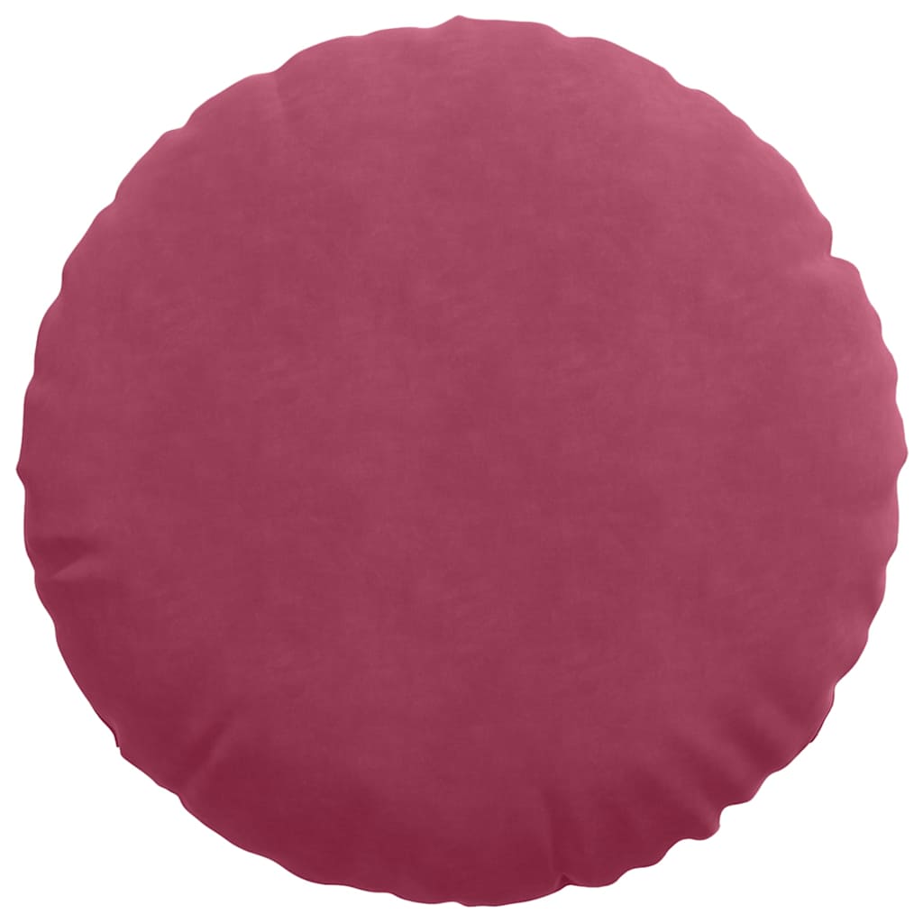 Seat Cushions 2 Pieces Wine Red Ø 60 x 21 cm Velvet