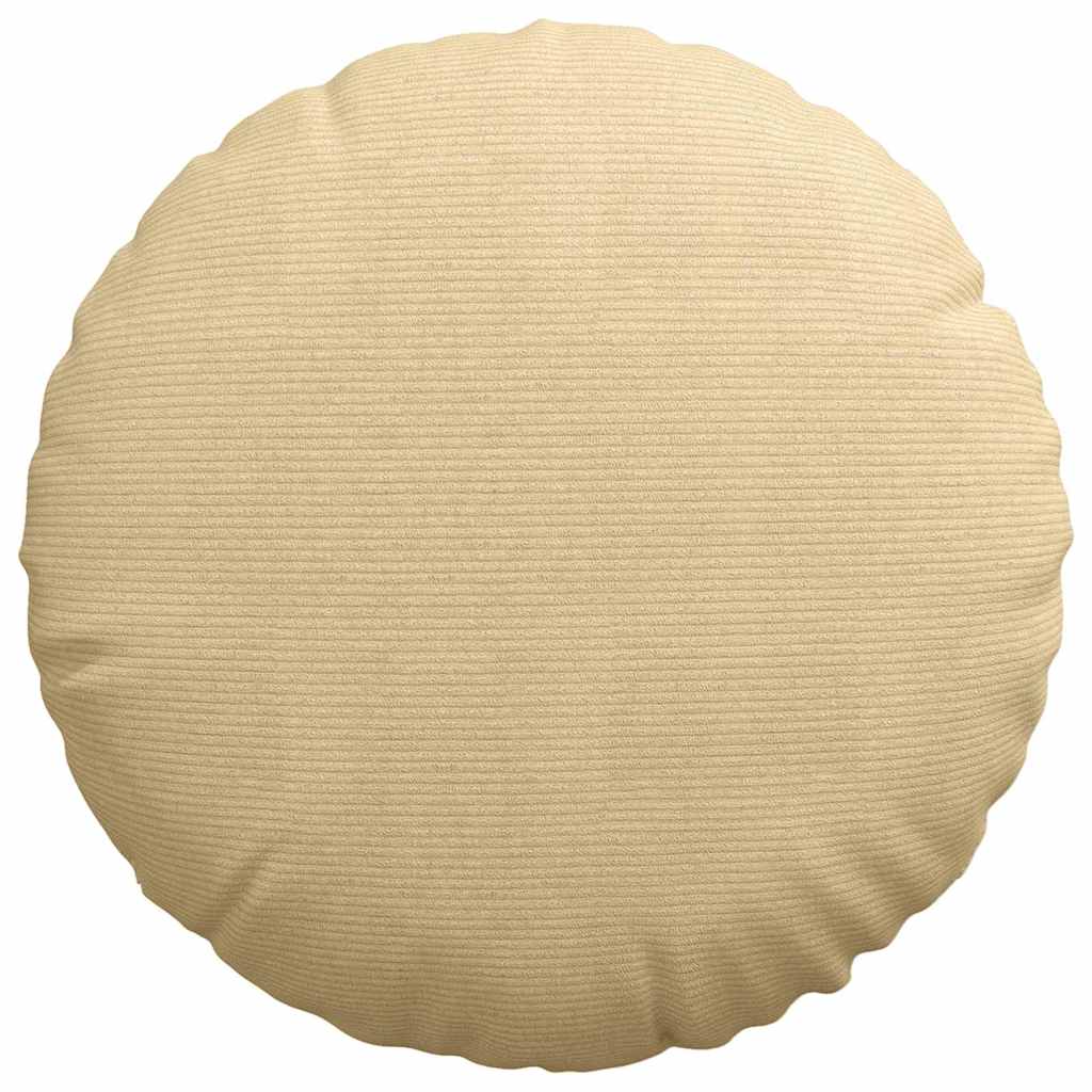 Coussins de chaise 2 pcs Gris-Vert Ø 60 cm Velours côtelé